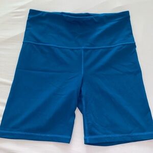 Athleta blue bike shorts